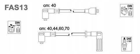 фото №1, Дроти запалювання janmor fas13 fiat