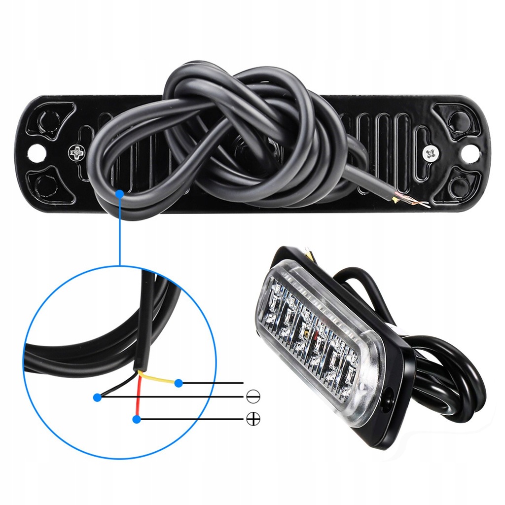 фото №7, 4x лампа протитуманна 6 led 12v-24v stroboskopowa лампа світло заднього виду