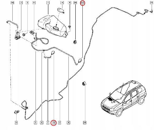 фото №4, Renault оригінальний номер 289321198r насадка рідина розпилювача, омивач скло лобове