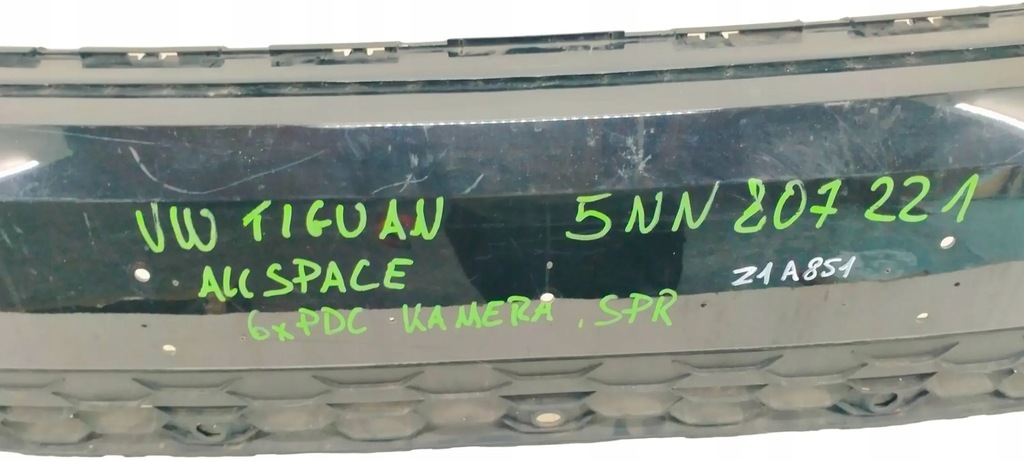 фото №7, 5nn807221 vw tiguan ii 2 allspace 2015- бампер передній 6pdc spr