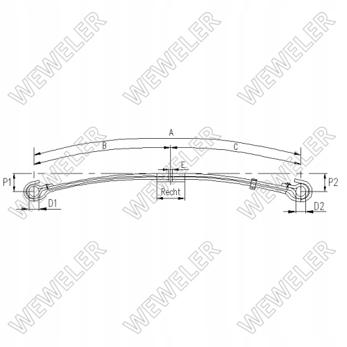 фото №1, Ресора mercedes schomäcker 30556000, o.e. 6203200802