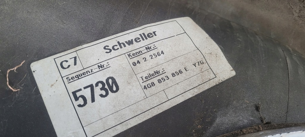 фото №14, A7 4g s7 молдинг поріг накладка sline права правий перед ly7g