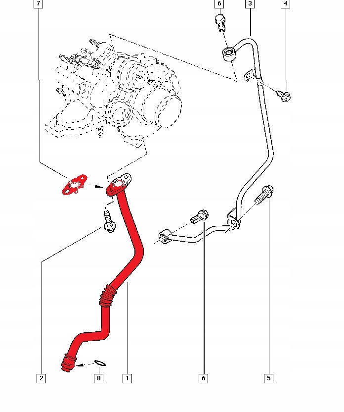 фото №6, Шланг трубка злив оливи renault trafic ii nissan primastar 2.0 dci