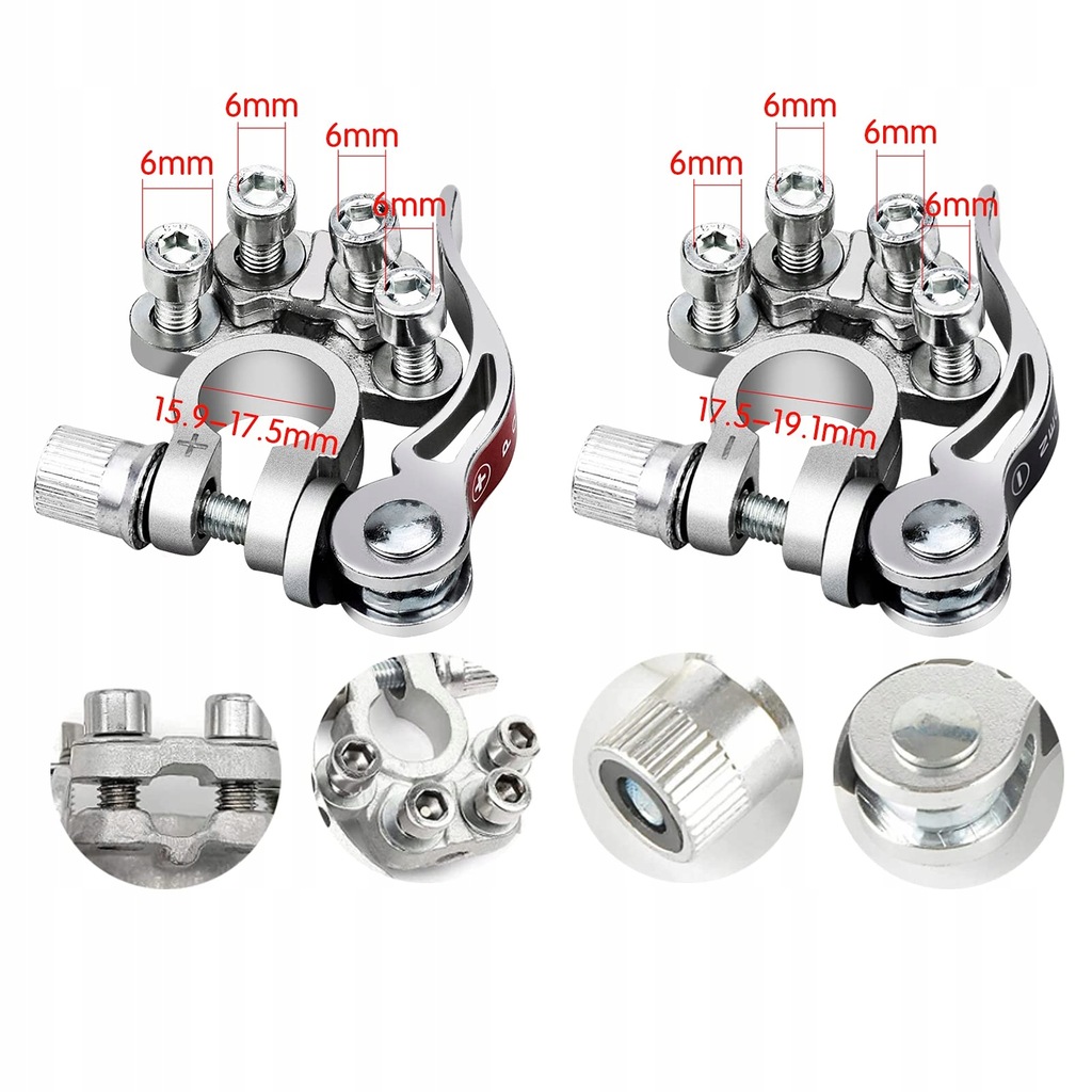 фото №11, З'єднувач супортів акумулятор dodatnie ujemne-2 szt. клема клеми набір