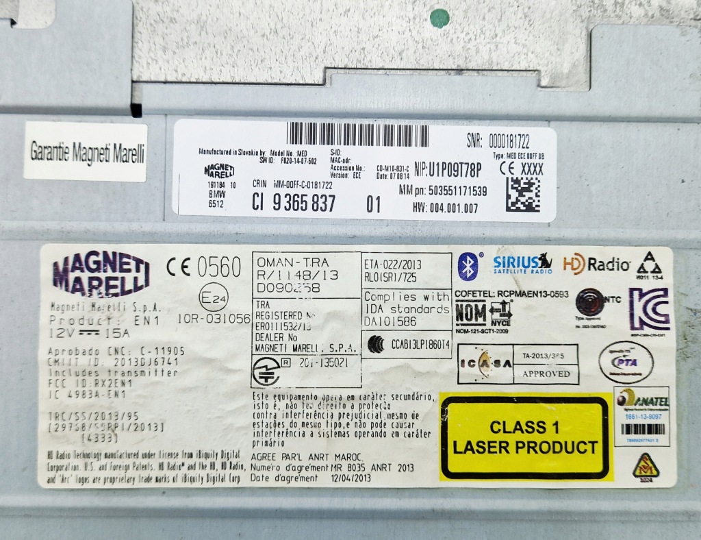 Bmw f15 f16 f20 f21 f30 f31 f32 f34 f36 радио навигация считыватель cd 9365837 с Разборки