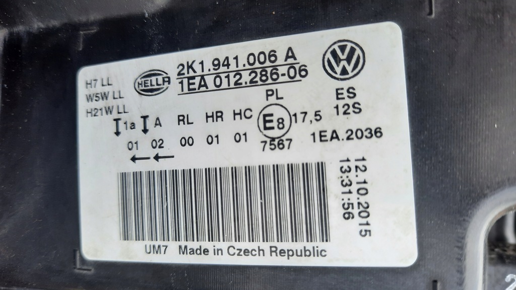 фото №5, Vw caddy 2k1 лампа передняя