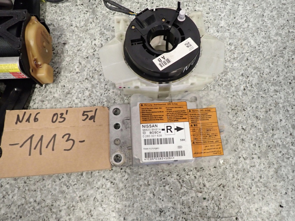 фото №6, Nissan almera n16 03-06 подушки безопасности воздушные srsy europa lift