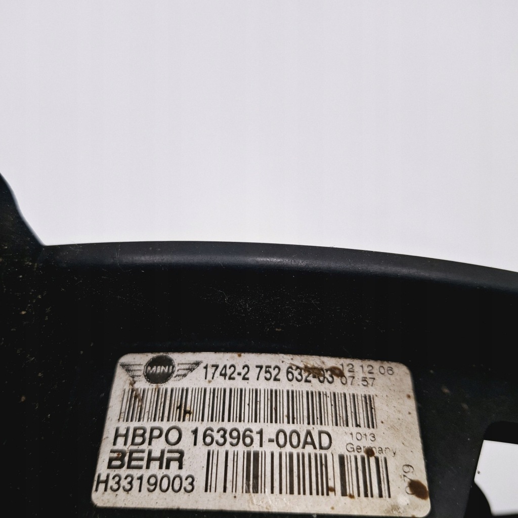 2007 mini one - cooper купе r56 вентилятор радиатора 2752632 Цена