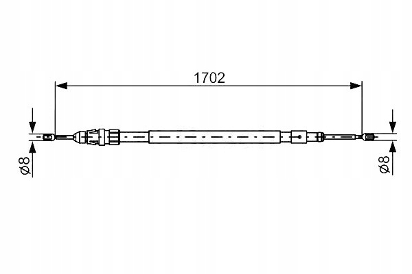 фото №2, Bosch трос тормоза ручного citroen задняя c2 c3 02-