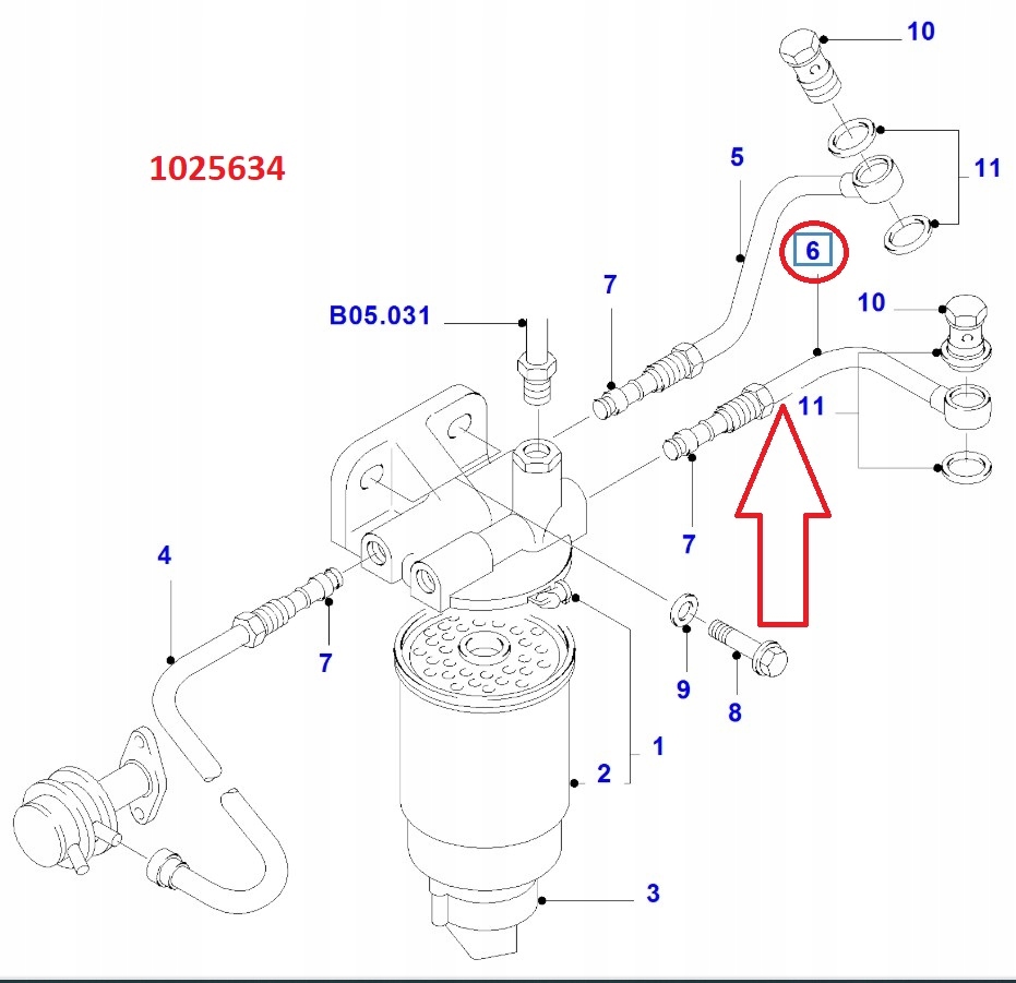 фото №1, Шланг топлива обратный ford transit 1025634