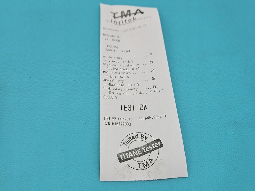 фото №6, Test стартер hyundai trajet 2.0 16v 36100-38090