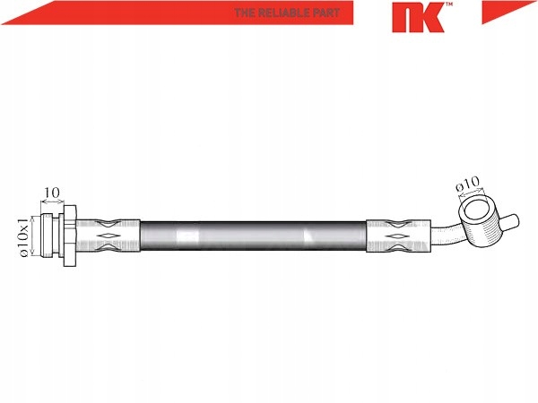 фото №3, Шланг гальмівний elast. nissan перед primera 96-0