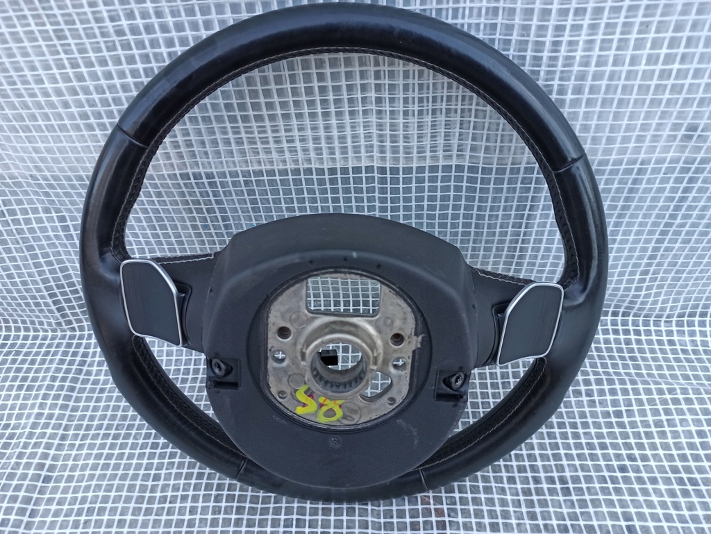 фото №9, Audi a8 s8 4e0 d3 воздуховод 3 спицевой кожа оригинальная s8 лепестки переключения хром