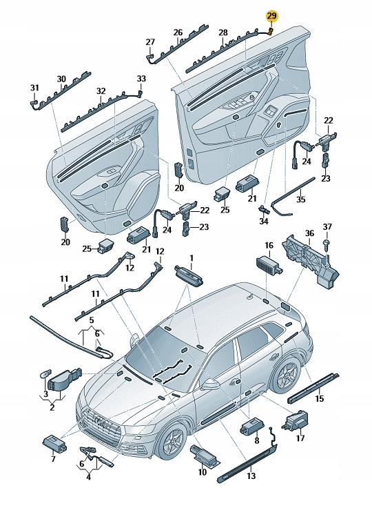 фото №4, Модуль диодный освещение дверь перед левый audi q5