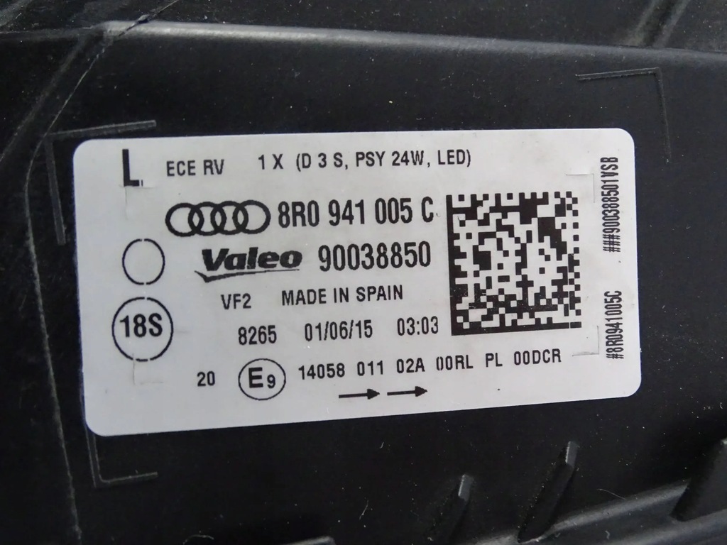фото №6, Лампа перед левая audi q5 8r lift 12-15 8r0941005c