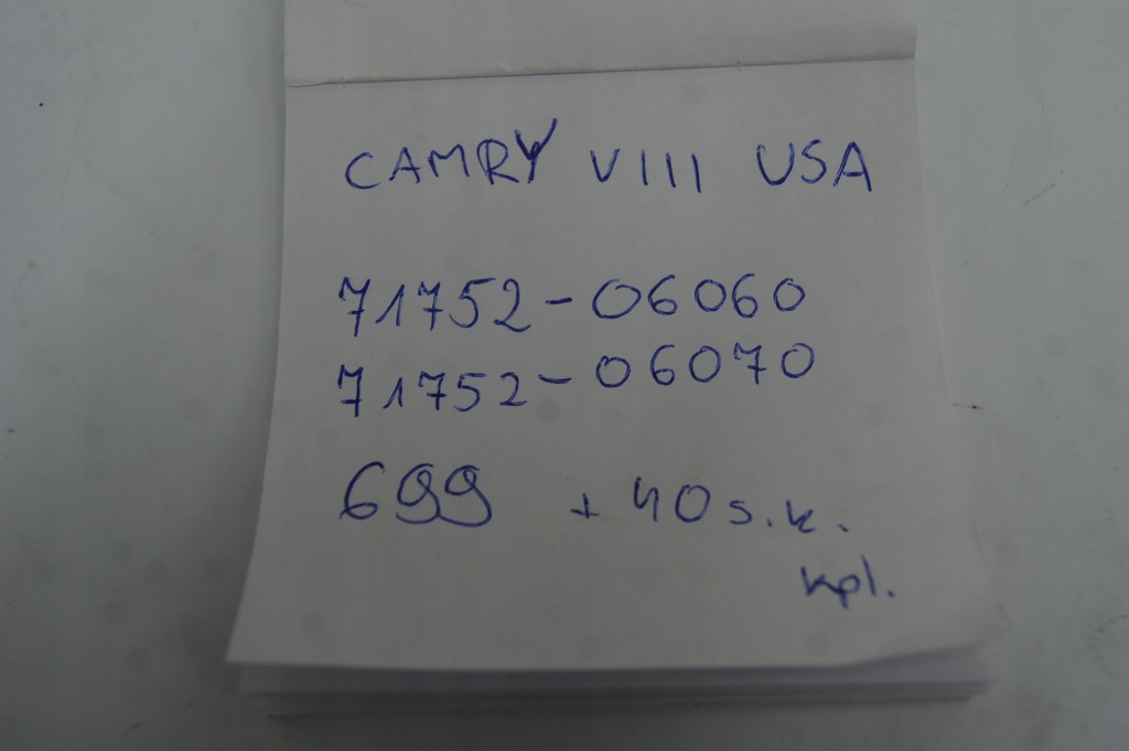 фото №9, Air bag задний сиденье подушка задняя подушки безопасности toyota camry viii sedan usa