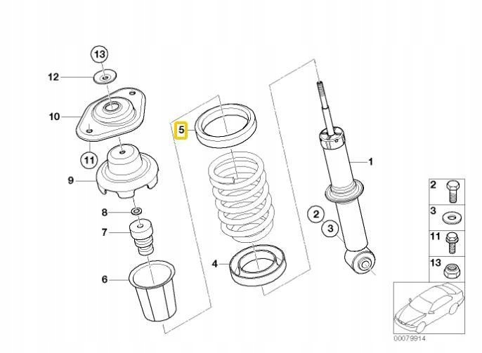 фото №5, Mini r50 r57 підкладка пружини верхній оригінальна 33531495714