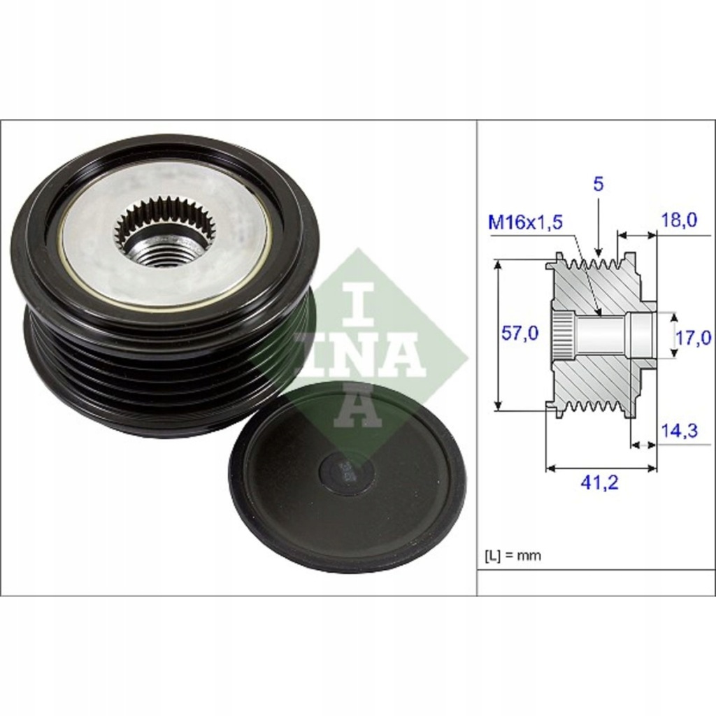 Купити Шків генератора hyundai elantra, i20, i30,