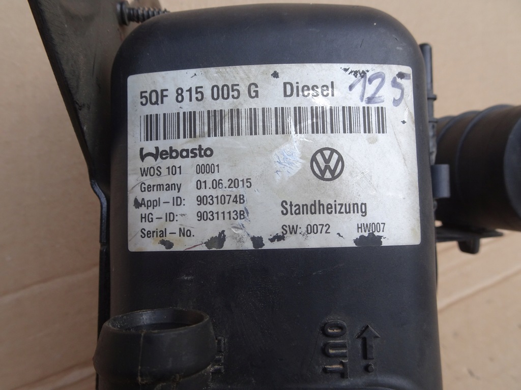 фото №9, Vw tiguan ii caddy passat webasto 5qf815005g