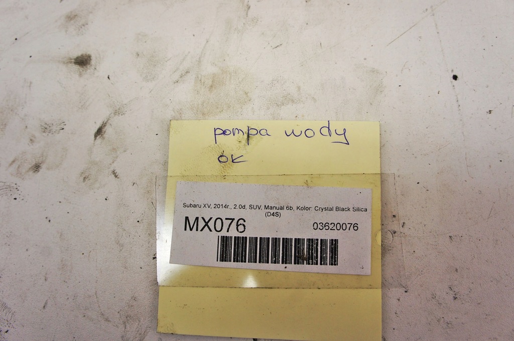 фото №6, Mx076 subaru xv i 2.0d насос wody