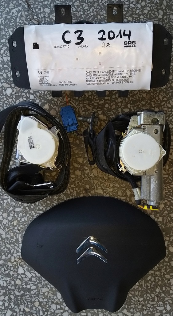фото №1, Citroen c3 ii подушка безопасности подушка подушки безопасности ремни