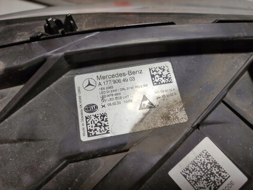 Mercedes w177 лампа левая передняя led в Украине
