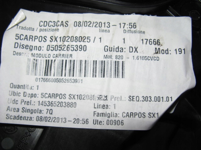 фото №3, Механізм скло лівий задня alfa romeo giulietta