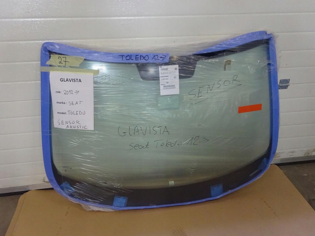 фото №1, Скло лобове перед seat toledo датчик akus 2012-