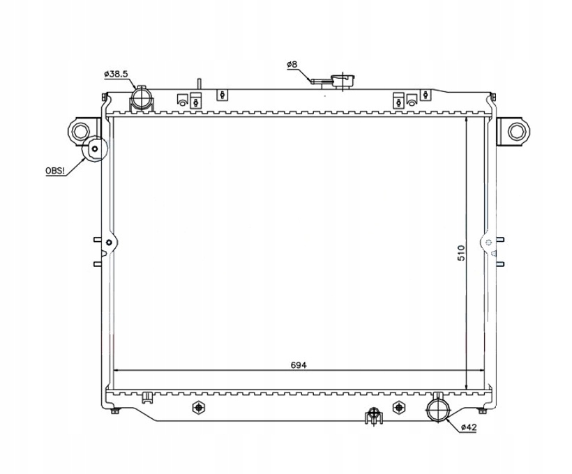 фото №1, Радіатор toyota land cruiser fj100 01.98- nowa