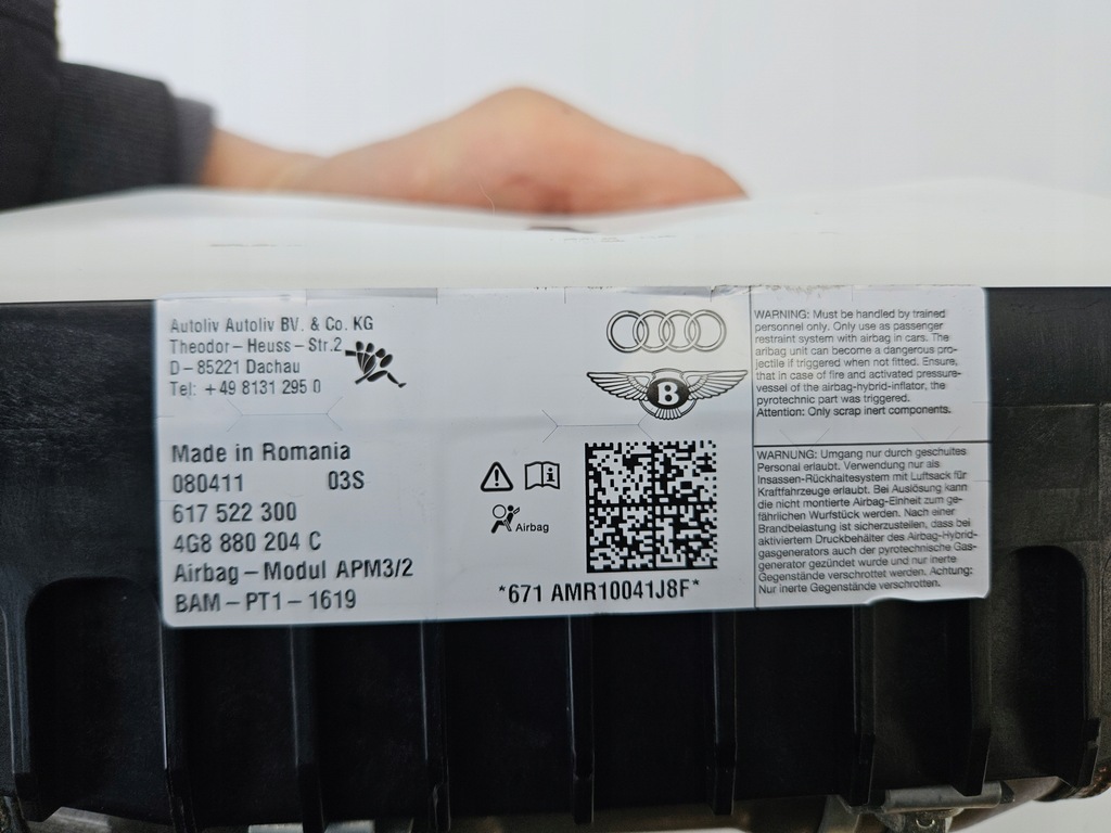 фото №6, Подушка воздушная пассажира подушка безопасности audi a6 c7 a7 usa