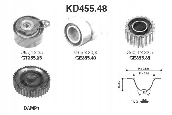 фото №2, Snr комплект - набор ремень распределительного вала 8200548227 770