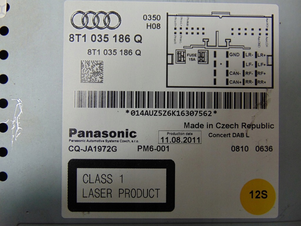 фото №16, Радио заводской audi a5 concert 8t1035186q