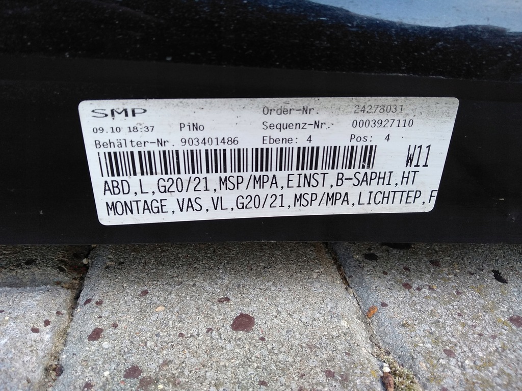 фото №5, Порог молдинг левая bmw 3 g20 g21 m-pakiet