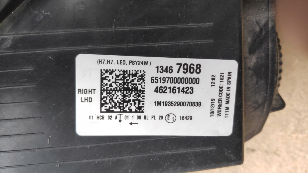 фото №3, Opel crossland x 17- лампа передняя перед правая