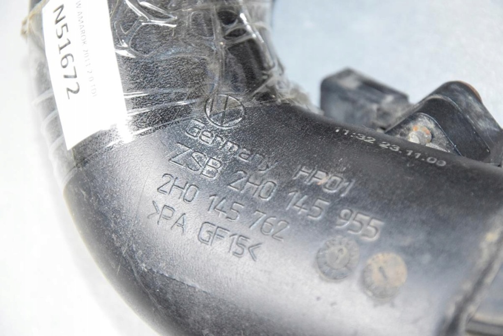 фото №3, Vw amarok труба интеркулер 2h0145955