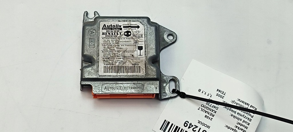 фото №1, Датчик подушка безпеки подушок 8200381656 renault kangoo i