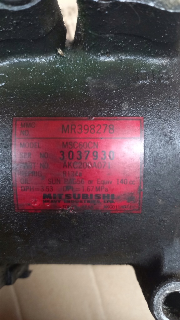 фото №4, Mitsubishi space star 98- компресор кондиціонер mr398278