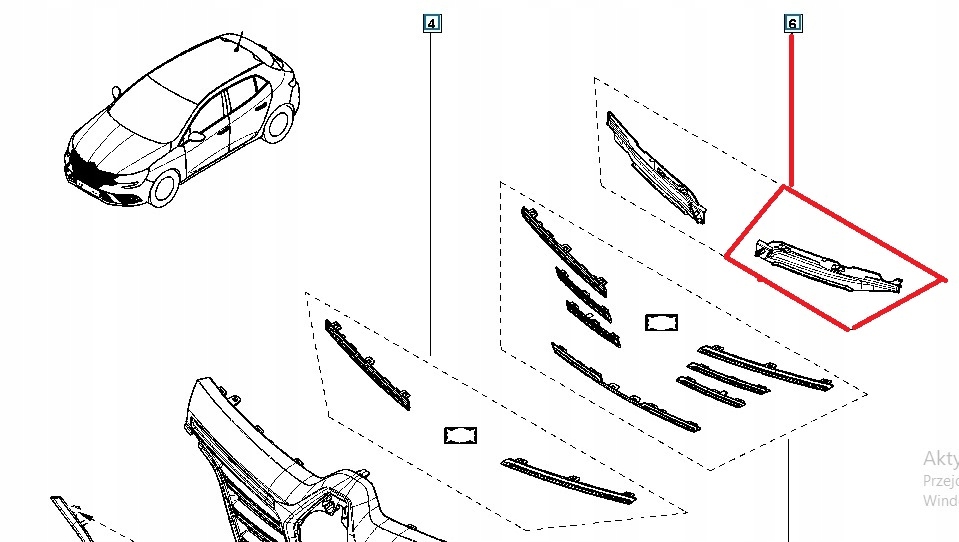 фото №6, Megane iv кронштейн решётка левый правый 623123043r