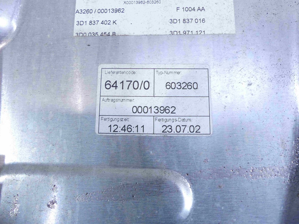 фото №9, Підйомник перед правий vw phaeton 02-07 europa