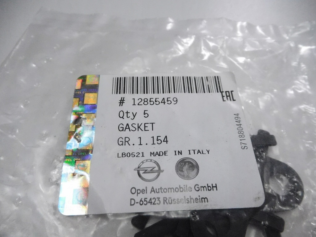 фото №7, Прокладка трубка охлаждение opel astra 12855459