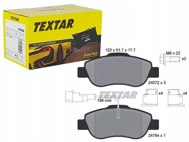 фото №1, Textar тормозные колодки тормозные перед 2407202