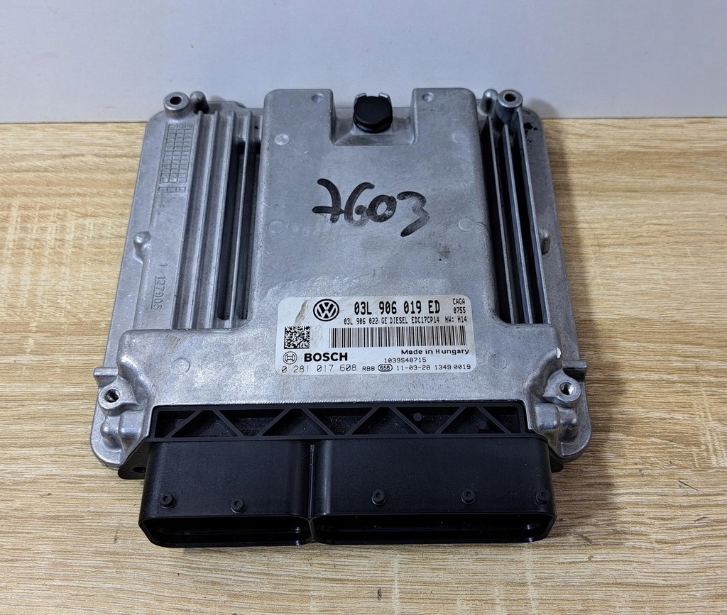 фото №1, Exeo 2.0tdi cag блок керування бортовий комп'ютер двигуна 03l