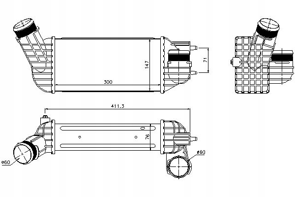 фото №1, Nissens 96512 радіатор повітря наддувний