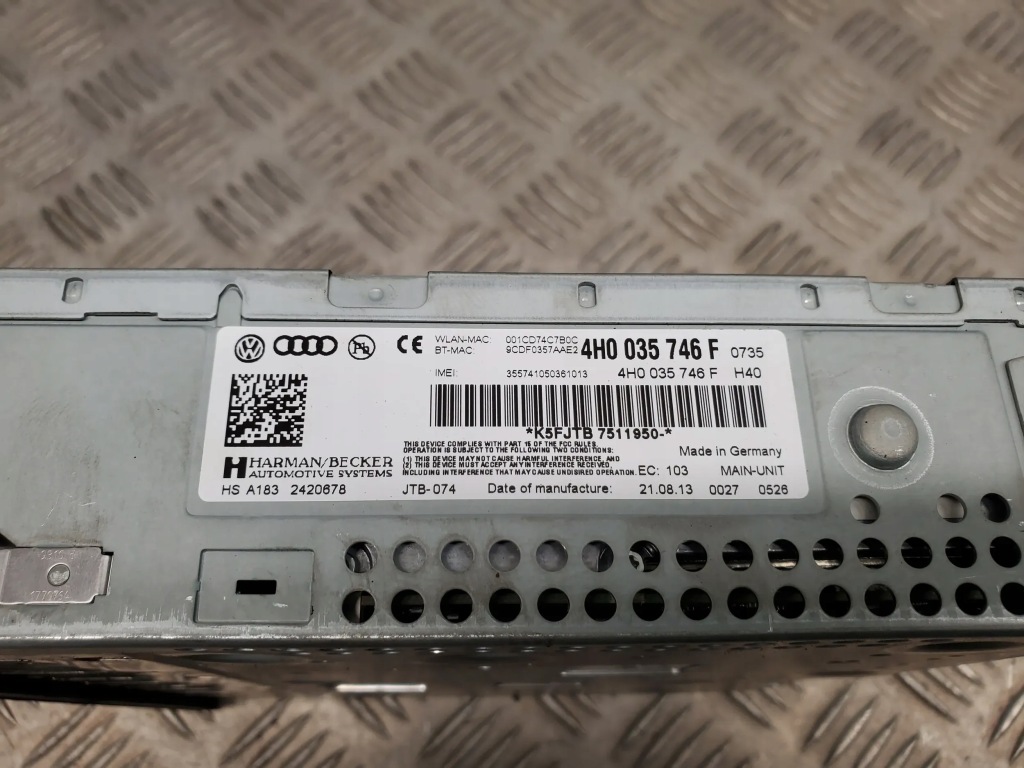фото №2, Audi a8 s8 d4 4h 4h0035746f автомобільна магнітола