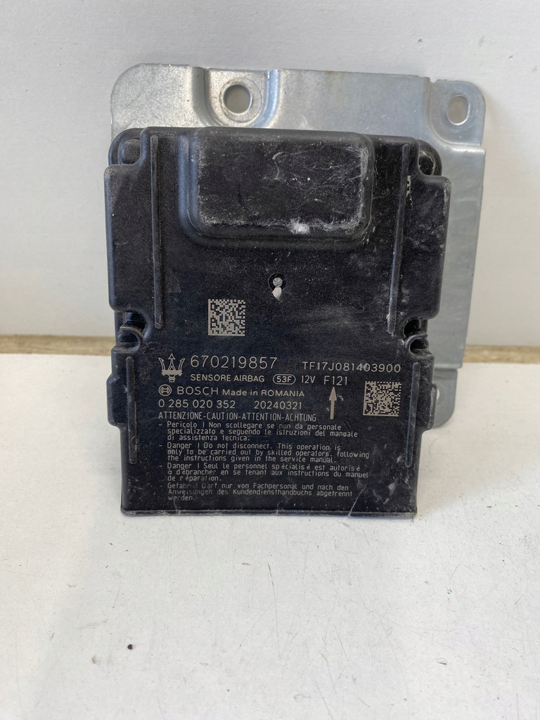 фото №1, Maserati grecale модуль датчик подушек подушка безопасности 670219857