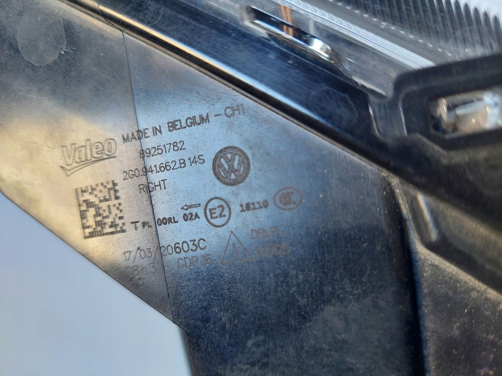 фото №5, Vw polo 2g противотуманная фара правый led drl полный