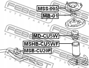 фото №3, Febest mshb-cu5wf защита / пневмоподушка воздушный / амортизатор
