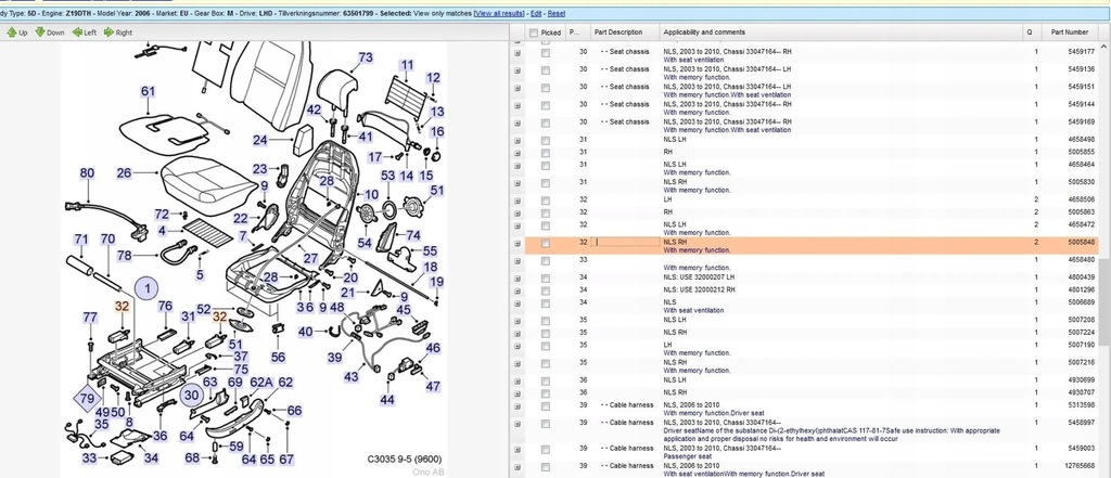 фото №6, Saab 9-5 2006 двигатели регулировки сиденье
