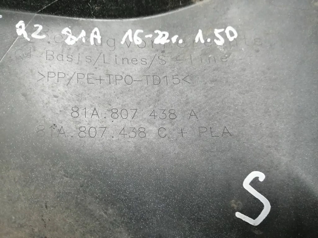 Ss правый перед уголок бампер audi q2 s-line 81a807438a с Разборки