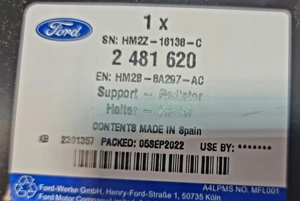 фото №8, Балка pod радиатор ford mondeo mk5 2014- оригинал